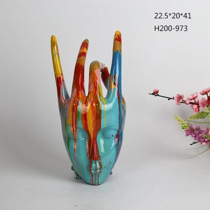 מסיכה כף יד ציבעונית
