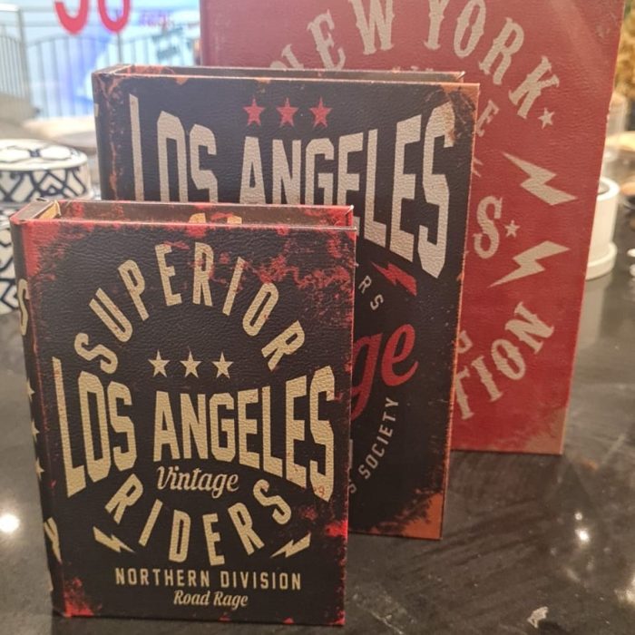 3 קופסאות ספר LOS ANGELES בגדלים שונים
